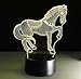 Produktbild Alle Nachtlichter Der Pferd-Led Usb-Neuheits-Geschenke 7 Farben, Die Schreibtisch-Tischlampe Des Tier-3D Led Als Inneneinrichtung Ändern