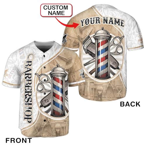 Barber Jackets & Smocks for Men - Custom Jersey, Vest & Shirts miniatura 3