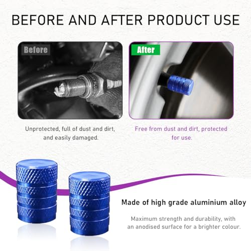 image for Ziciner 10 PCS Car Tire Valve Stem Caps, Anodized Aluminum Wheel Stem 