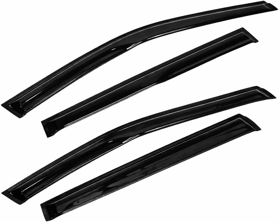 Smoked Out-Channel Window Vent Guard Rain Visors Compatible with 2007-2015 Jeep Compass