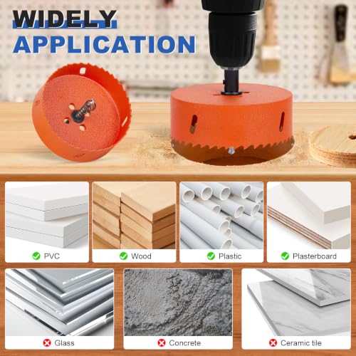 Image of 5 Inch Hole Saw Circle Drill Bit Wood Metal Drywall Plastic Pipe