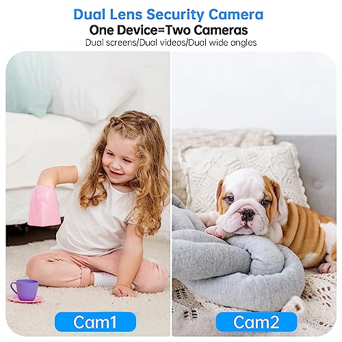 Jooan 5G/2.4G Dual Lens Security Camera,2Kx2 Pan Tilt Zoom Wifi Camera,Indoor Camera For Baby/Pet/Home,One Touch Call,Color Night Vision,Cloud&Sd Card Storage,2-Way Audio,Smart Motion Detection #TOP7