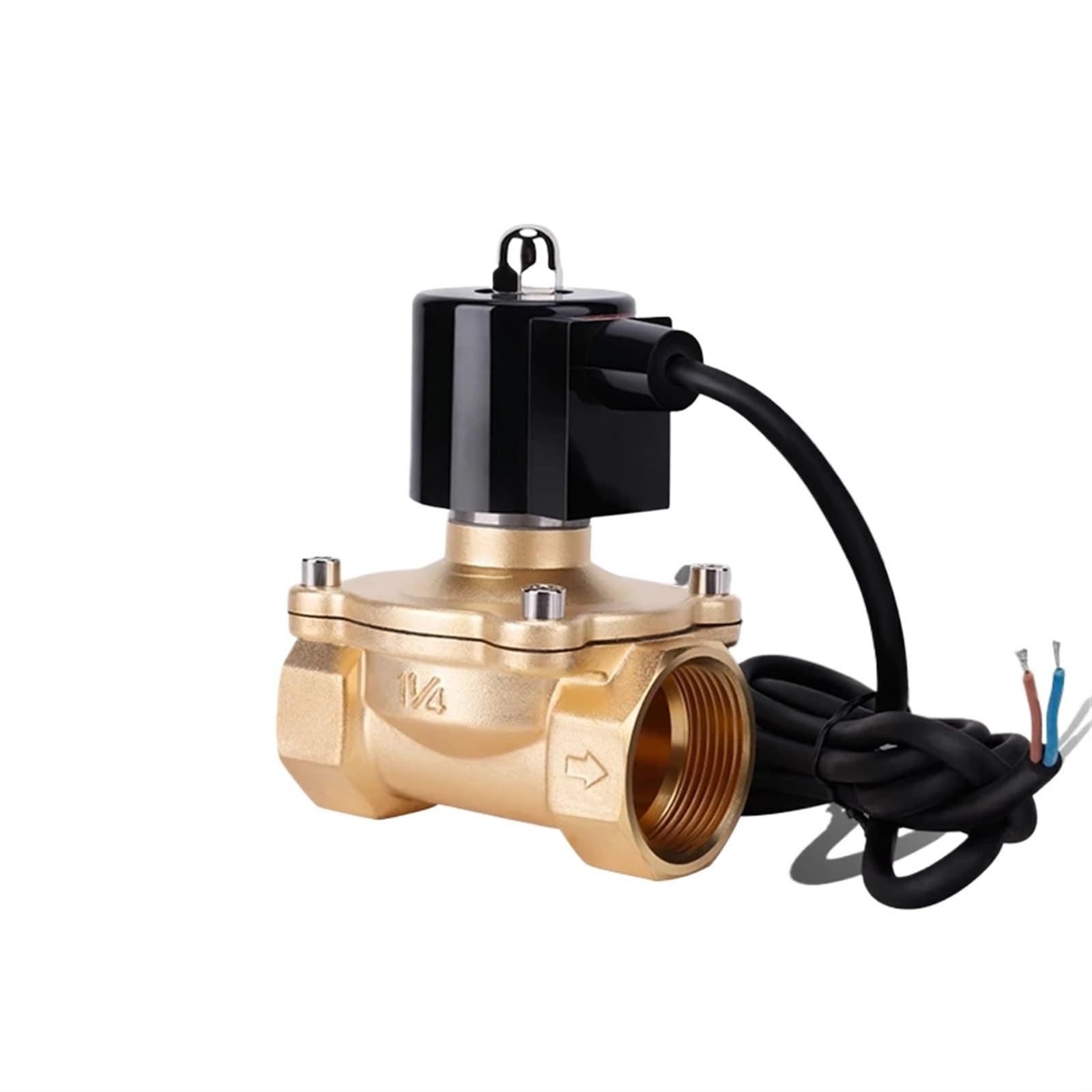 HDPHCRIUN 1-1/4" Normally Closed Brass IP68 Waterproof Fountain Solenoid Valve 110V 24V 12V 24v For Underwater(G-24VAC-VITON-SEAL)