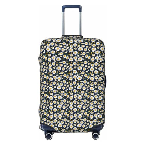 Housse de protection élastique et extensible lavable pour valise L motif marguerite