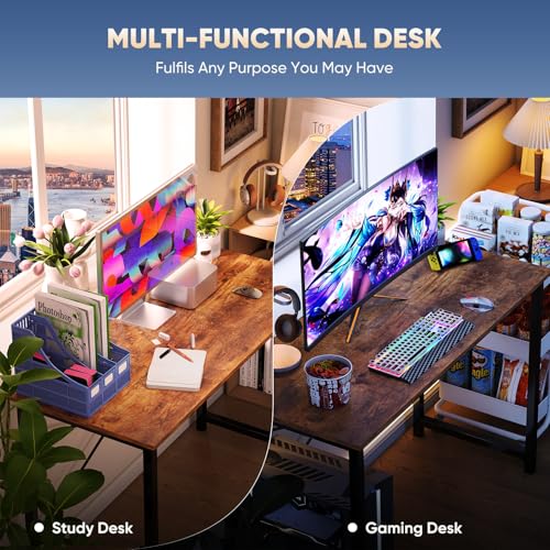 image for DUMOS 40 Inch Small Computer Office Desk Modern Simple Style Writing S
