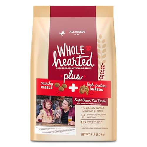 WholeHearted Plus Beef & Brown Rice Recipe with Whole Grains Plus Dry Dog Food 5 lbs.