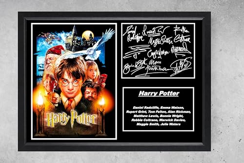 Harry Potter tableau encadré signé idée cadeau anniversaire Noël original