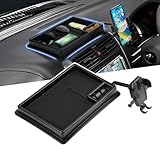 LIMSTYLE スズキ ジムニー JB23 ダッシュボードトレイ 収納トレイ ジムニーシエラ JB43 車内収納ボックス 360度回転 スマホホルダー増設 JIMNY SIERRA 小物入れ コイン入れ H16.10～H30.7 カスタムパーツ 内装アクセサリー 仕切り設計 耐高温 ABS樹脂製 滑り止め ゴムマット付き 車種専用 装着簡単 メーカー直営