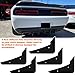 Rear Diffuser 5 Fins V3 Set for Dodge Challenger 2015-2024 Stock Rear Bumper, Black Rear Bumper Diffuser Shark Fin