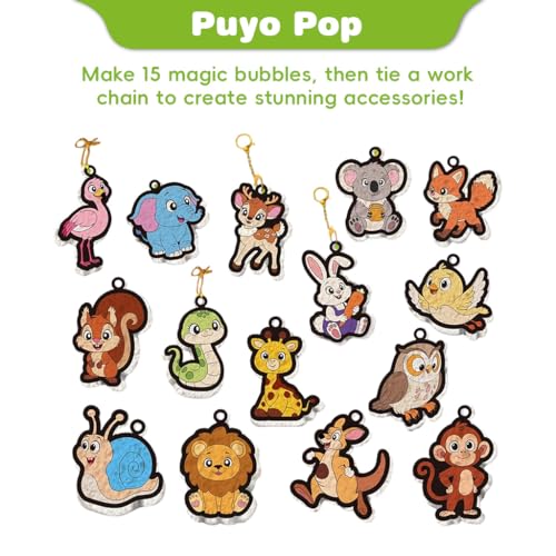Image of PATPAT 37Pcs DIY 3D Magic Puffy Paint Kit for Kids, Cartoon Animals Theme Coloring Charms Set, 15 Templates, Fun Hands-On Textured Art Craft Set for Kid Creativity, Birthday Gift for Girls Kids