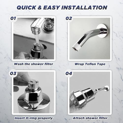 Image of IBELL Shower Filter for Hard Water Bathroom | 15 Stage Water Softener Shower Head with 5 Spray Modes | High Pressure Flow | Reduces Chlorine, Hair Fall, Dry Skin & Limescale Build Up