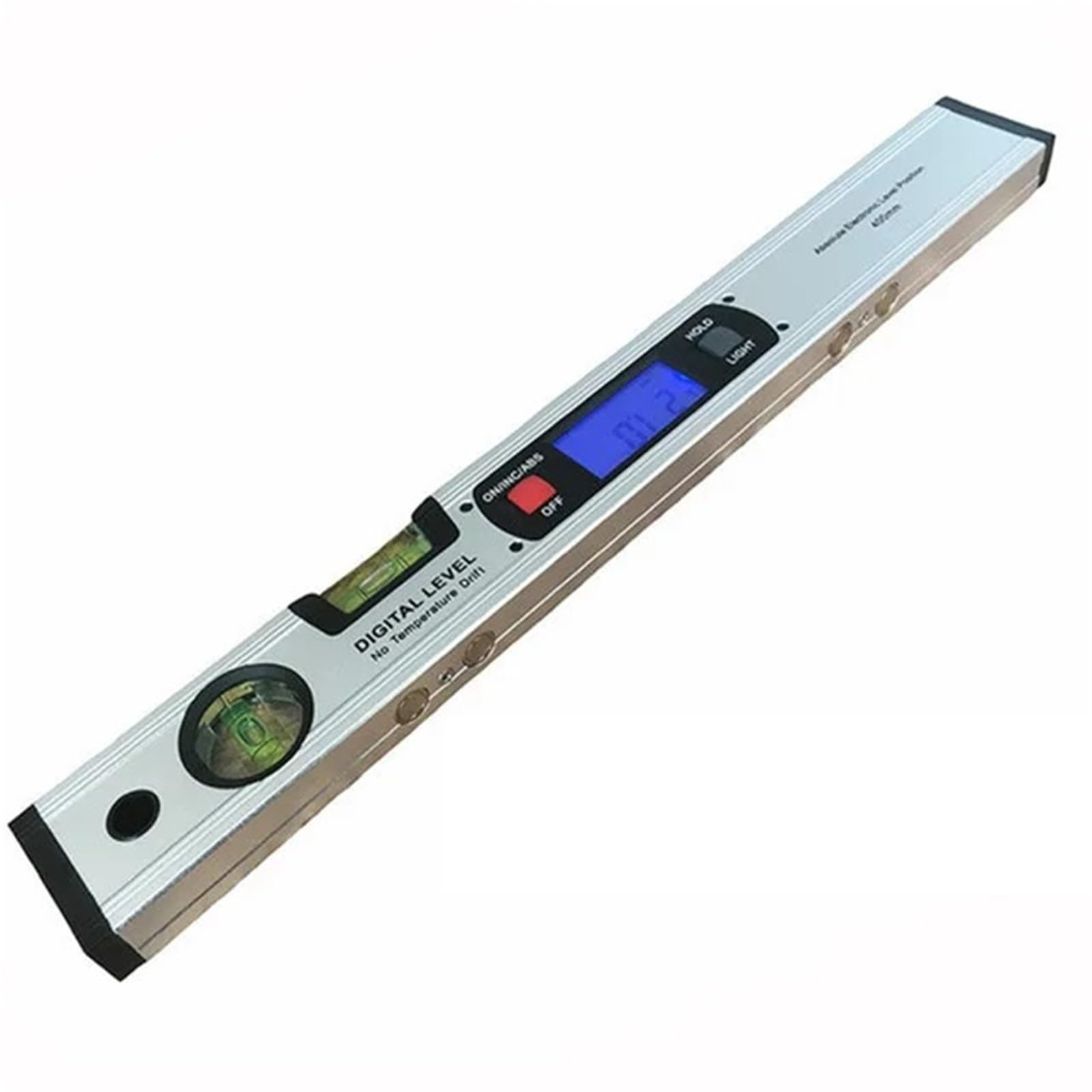 Bnvewr White Digital Angle Finder, Digital Protractor Angle Finder Inclinometer Electronic Level Slope Test Ruler 400Mm,Inclinometer(White)