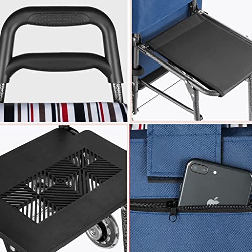 Z-SEAT Einkaufstasche Treppensteigen Trolley Mode Klapp-Einkaufstrolley Haushaltssitz Shopping Trolley Lebensmittel… – Bild 6