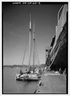 HistoricalFindings Photo: Scow Schooner ALMA,Hyde Street Pier,San Francisco,WAPAMA,Lumber Schooner,CA,1