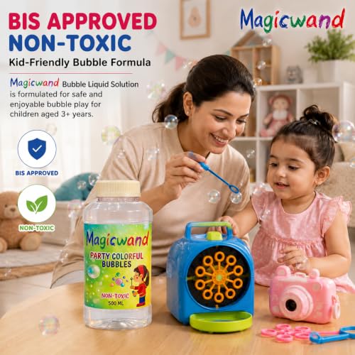 Image of Magicwand Bubble Gun Refill Liquid【1 Litre】【Made in India】【Please Do Not Add Water,Use As Delivered】