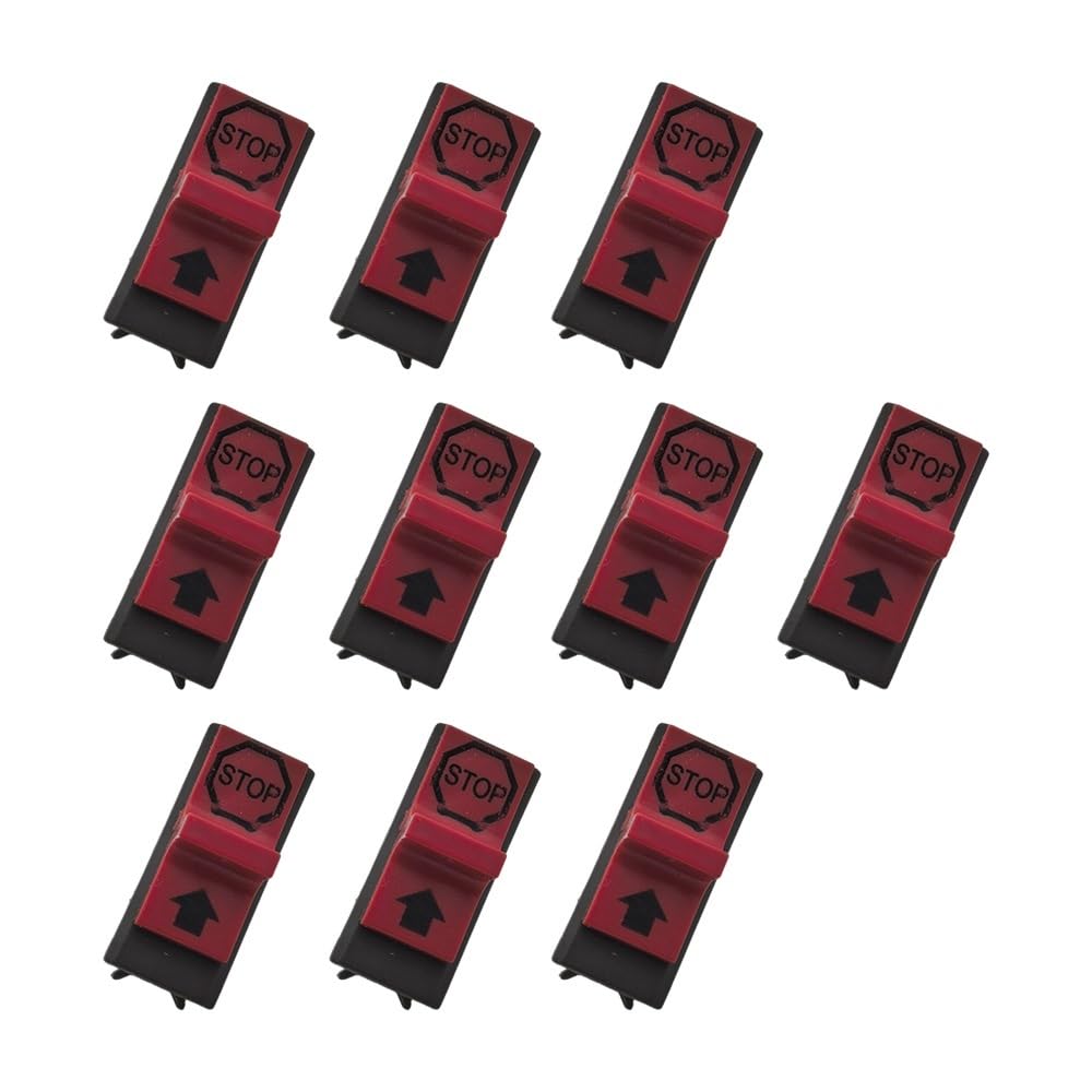 Kit de 10 interruptores de Encendido/Apagado/Parada de Emergencia Compatible con motosierras 137, 142, 36, 41, 42, 136, 50, 51, 55, 61, 141, 266, 268, 272, 281 y 288.