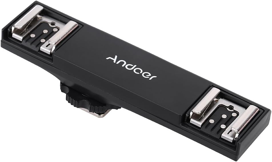 Andoer Dual Hot Shoe Flash Speedlite Bracket Splitter for Nikon D750 D7200 D7100 D7000 D800 D810 D600 DSLR Camera Camcorder : Electronics