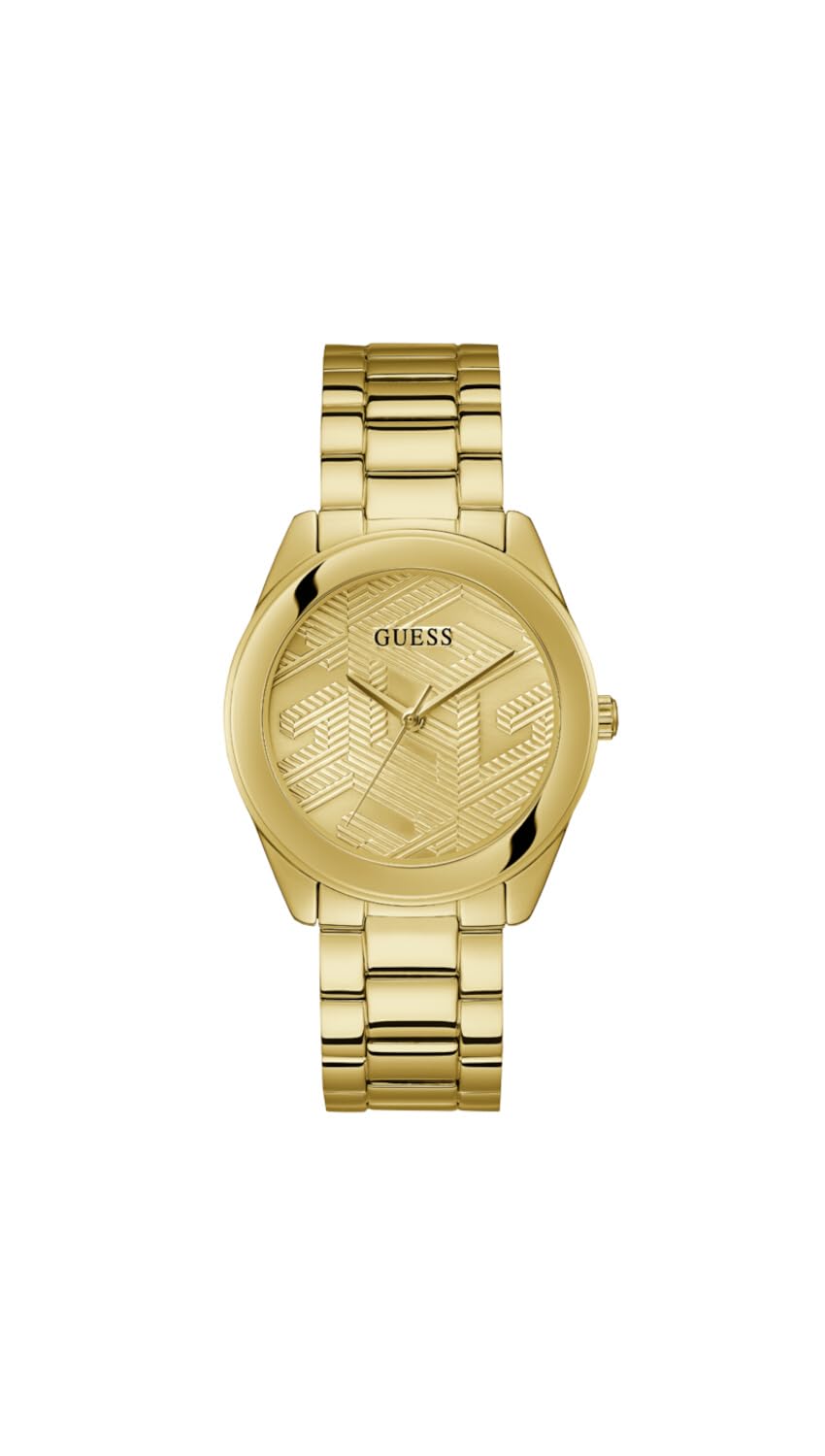 Reloj analógico con Esfera G-Cube Dorado, Dorado, One Size, Moderno