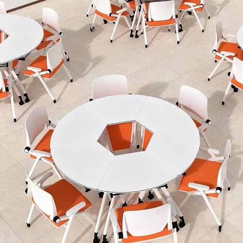Image of Mobile Group Activity Desk - Triangular /Hexagonal Table for Maker Classroom, Conference & Science Experiments(E1.5)