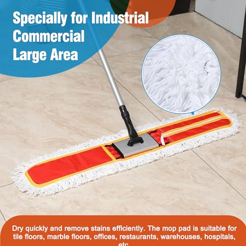 Image of 36 inch Microfiber Mop Pads 2 Pieces Just Fit CLEANHOME Industrial Dust Mop: B08R3F1ZZM,Red | Just Fit CLEANHOME Industrial Dust Mop: B08R3F1ZZM,B0GL7WQZBY,B0GL7R3KKP,B08R3H69ZB