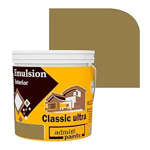 Classic Ultra Acrylic Waterbase Interior Emulsion Paint - Matt Finish, Excellent Hiding, Anti Bacterial, Water & Alkali Resistant, Eco Friendly Emulsion-PAMPAS(4Litre)