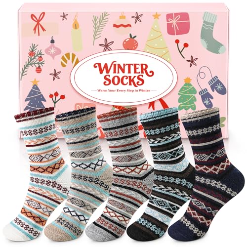 Airabc Thermal Winter Women Socks 5 Pairs Warm Christmas Socks for Women product thumbnail 18