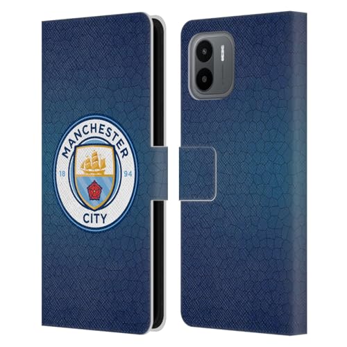 Head Case Designs Officially Licensed Manchester City Man City FC Obsidian Mosaic Full Colour Badge Pixels Leather Book Wallet Case Cover Compatible with Xiaomi Redmi A2