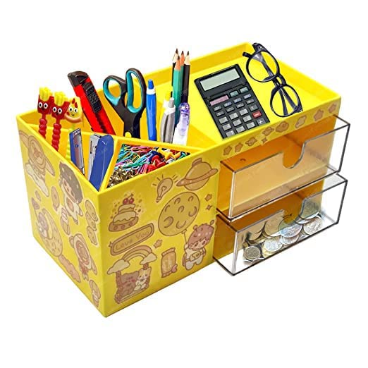 Shoppersduniya Desk Storage Box Holder for Table Stationery Organizer