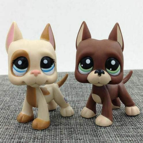 2pcslote más pequeño tienda de mascotas gran dane perro verde ojos 1519 LPS 1647