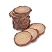 Natural Wood Slices with Tree Bark, Wood Discs,3.1-3.5 inch 15pcs for Centerpieces CoastersOrnaments DIY Crafts