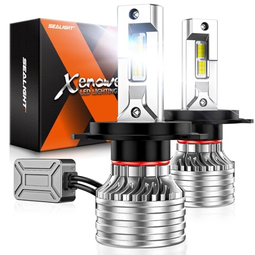 Image of SEALIGHT 9005 Bulbs, 90,000LM 1400% Brightness, HB3 9005 6500K White, IP68 Waterproof 70000Hrs Lifespan, 5X Heat Dissipation driving, Plug and Play, 2 Pack