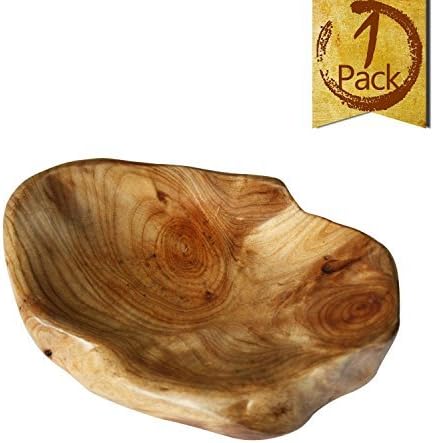 LOL MART Food Storage Root Carving Natural Wood Crafts Serving Tray(The Length 6.5~9inch)