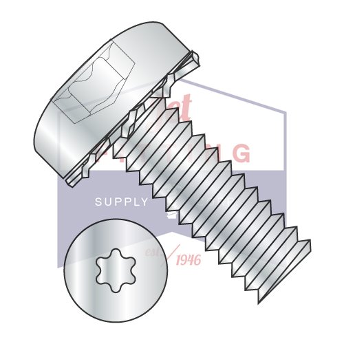 6-32X1/2 SEMS Screws | External Tooth Washers | Six-Lobe (Torx) | Pan Head | Steel | Zinc (Quantity: 10000)