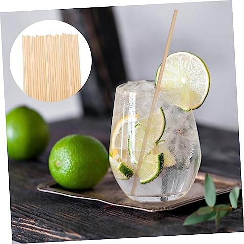 100 pitillos desechables de paja de trigo ecoamigables miniatura 7