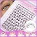 Geeneiya Clear Band Lash Clusters Natural Eyelash Clusters Wispy Cluster Eyelash Extensions 8-16MM Lash Extension D Curl Individual Lashes Not Lashes Kit