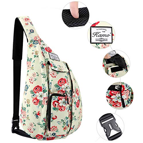 KAMO Sling Backpack - Travel Rope Bag Crossbody Pack for Women Men Teens - Waterproof Outdoor Shoulder Backpack for Trekking Bicycle Sport Hiking Camping