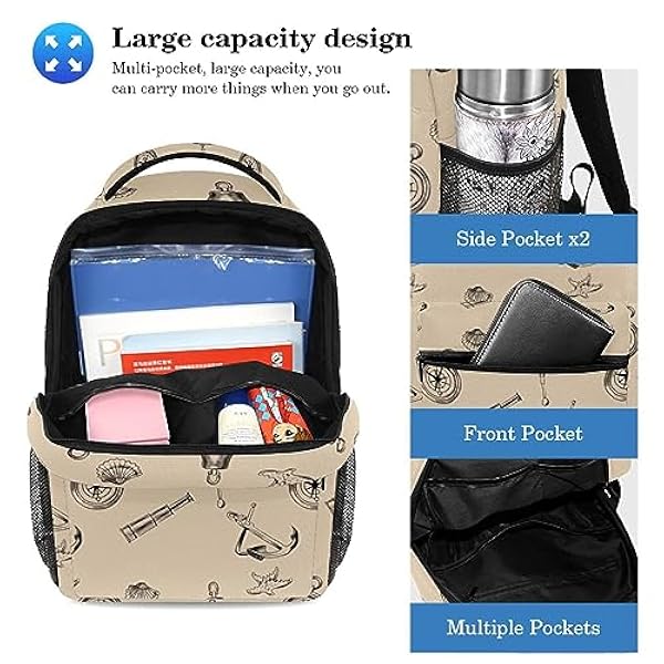 Kleine voorwerpen rugzak met etui, 2 stuks Kid Schooltas Set voor Jongens Meisjes Tieners, Travel Book Bag voor Studenten, Meerkleurig, B:29.4x20x40cm P:19x7.5x3.8cm, Rugzakken