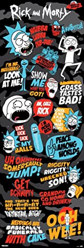 ERIK - Póster de Puerta Rick & Morty, Multicolor (53 x 158 cm)