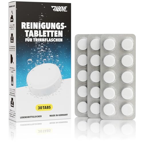ABOVE. Pastillas de Limpieza para Botellas I 30 Comprimidos I MADE IN GERMANY I Eficientes contra...