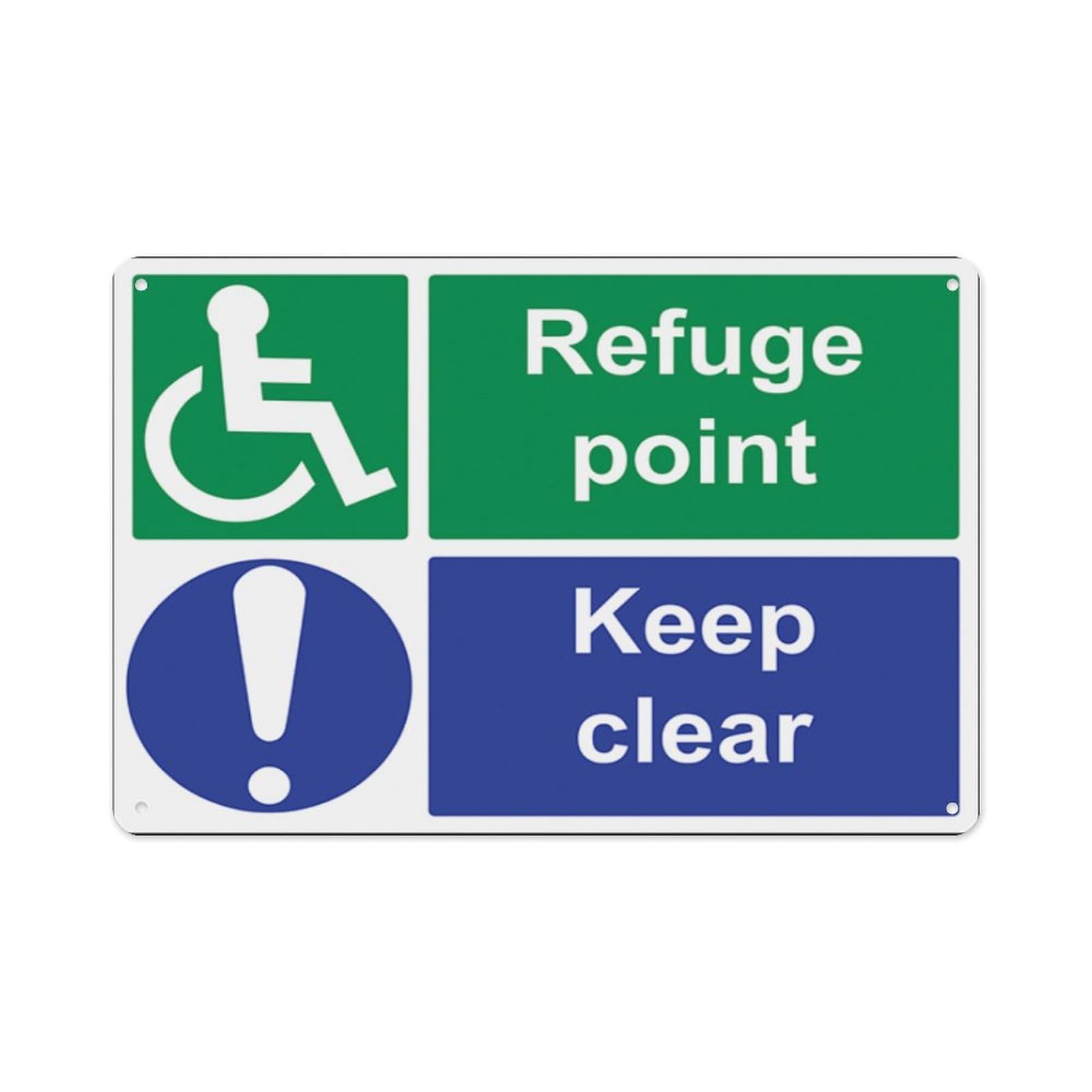 peiyeety Refuge Pointkeep Clear Aluminum Tin Warning Signs For Home Outdoor Garden 12X16 Inches