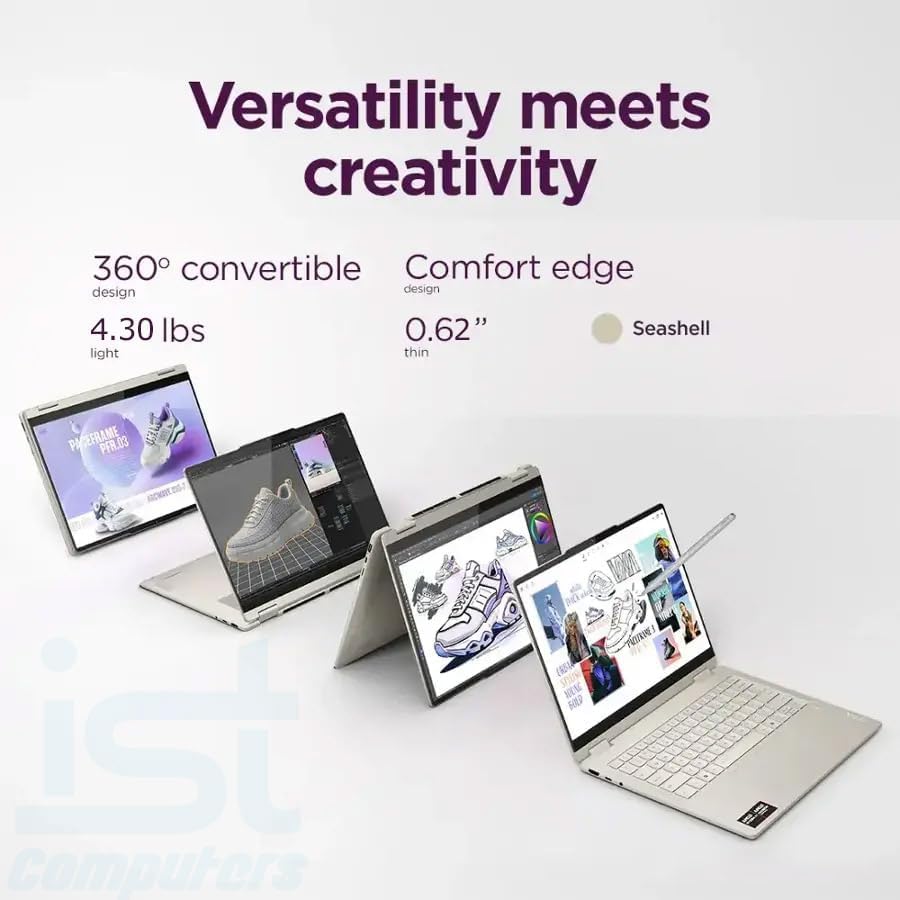 Image of Lenovo Yoga 7 2-in-1 Business Laptop (16 inch FHD+ Touchscreen, AMD Ryzen AI 5 340 (> Intel Ultra 7 165U), 16GB DDR5, 1TB SSD) Copilot+ PC, Backlit, Fingerprint, 1080p IR Webcam, Pen, Wi-Fi 7, Win 11 Home