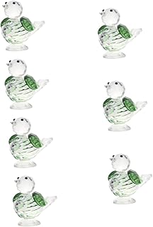 Didiseaon 7 Peças De Cristal Pássaro Ártico Animais Decorações De Cristal Estatuetas Em Miniatura De Vidro Estatueta De Animal Estatuetas De Vidro De Cristal Decoração Para Casa Vidro