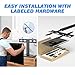 Rfiver Universal Table Top TV Stand TV Base Replacement for Most 27-60 Inch LCD LED Flat Curved Screen TVs Holds up to 88lbs, Height Adjustable TV Mount Stand with Tempered Glass Base, VESA 400x400mm