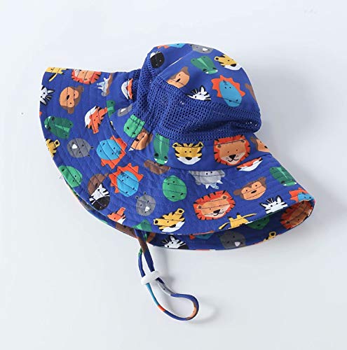 Image of Home Prefer UPF50+ Wide Brim Sun Hat Boys Girls Sun Protection Hat Zoo Beach Swim Safari Bucket Hat for Baby Toddler Kid