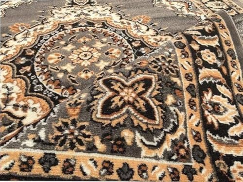 Image of Soft Traditional Washable Beautiful Acrylic Rugs for Home Decor Living Room 7x10 feet (210 x 300 CM) Grey