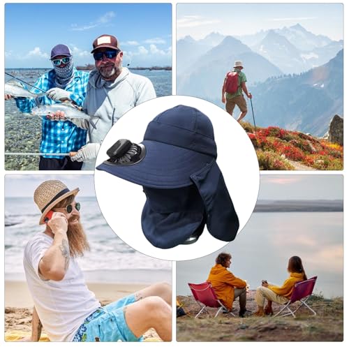 Gorra con ventilador solar unisex y transpirable para playa 4