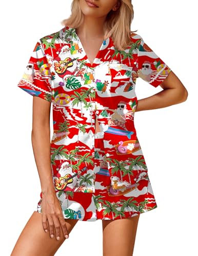Image of Ekouaer Silk Satin Pajamas 2 Piece Pajamas for Women Set Button Down PJ Short Sleeve and Shorts Pjs Lounge Sets