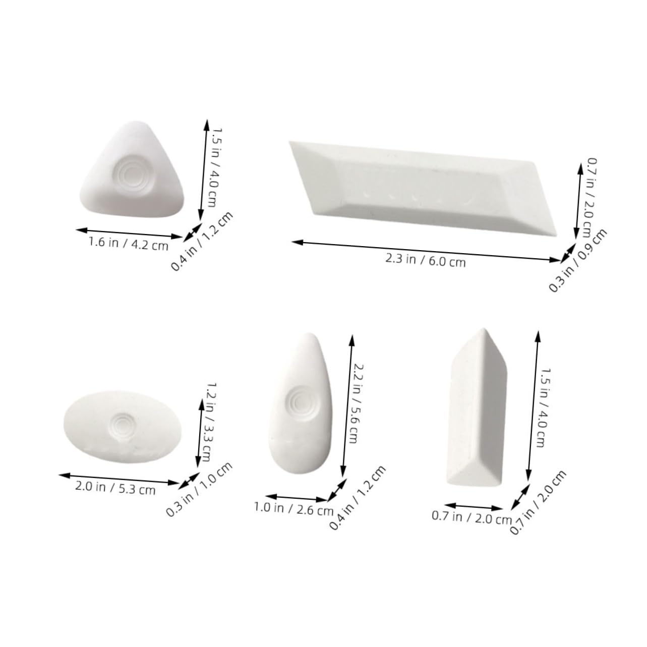 Housoutil 5Pcs Creative Pencil Drawing Erasers for Art Students Erasers for Sketching for Correcting and Decorative Stationery