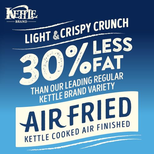 Image of Kettle Brand Air Fried Sea Salt & Vinegar Potato Chips, 6.5 Ounce (Pack of 12)