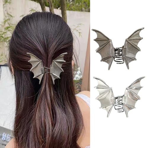 Pinzas para cabello con diseño de murciélago Halloween 2 pcs miniatura 1